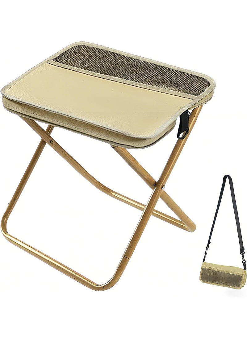 A folding travel chair (or fishing chair/small camping chair), which is lightweight and easy to carry thanks to its design that transforms into a small bag. - Image 2